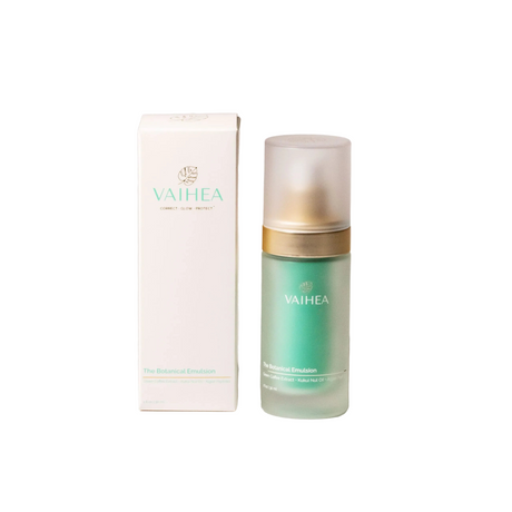 Vaihea skincare product and packaging on a white background