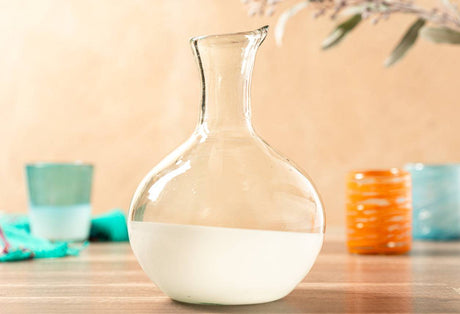 Handblown Glass Carafe 10" x 7" (60oz/ 1.8L) - Sumiye Co