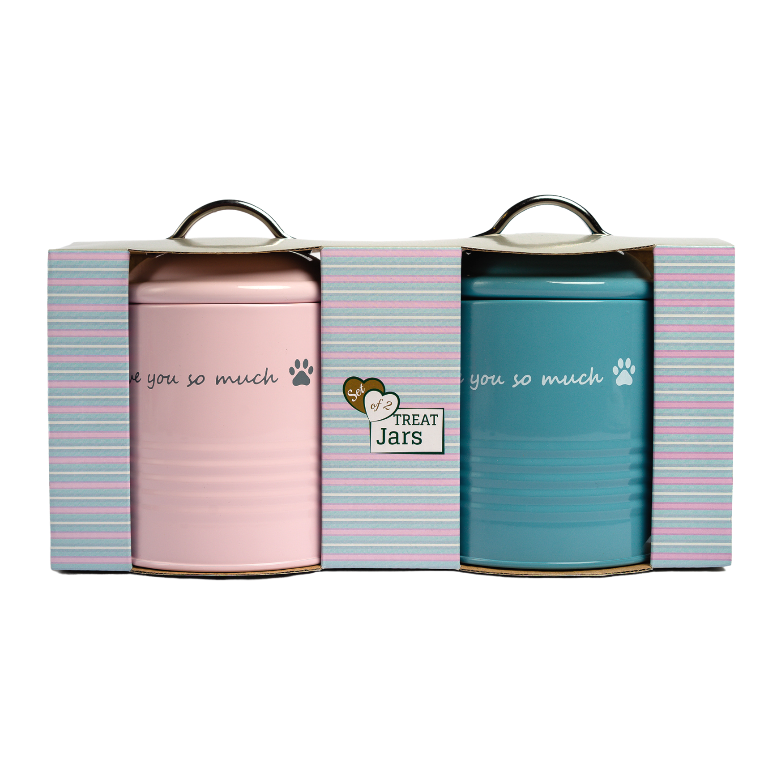 I Love You So Much Dog Treat Canister Gift Set-1