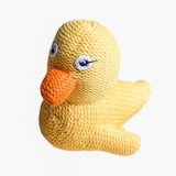 Baby Rattle Knit Rubber Ducky