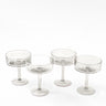 Hammered Coupe Cocktail Glasses - Set of 4