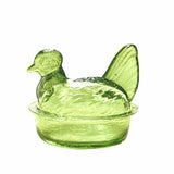 Nesting Hen Bowl & Lid - EUCALYPTUS | Hand Blown Glass - Colombia