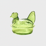 Nesting Hen Bowl & Lid - EUCALYPTUS | Hand Blown Glass - Colombia - Sumiye Co