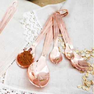 Copper Measuring Spoons (Set of 5)  | Vintage French Inspired - Sumiye Co
