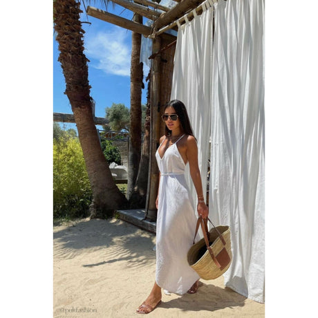 Sage Maxi Dress - White - Sumiye Co