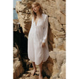 Terra Shirt Dress - White - Sumiye Co