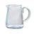 Clear glass pitcher on a white background
