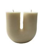 Vela decorativa 'The U Ribbed' de Aaram Lux | Cera de soja