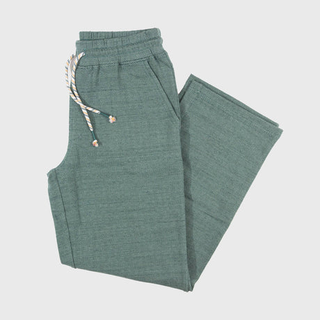 Wide Leg Stretch Pants | Calathea Green - Sumiye Co