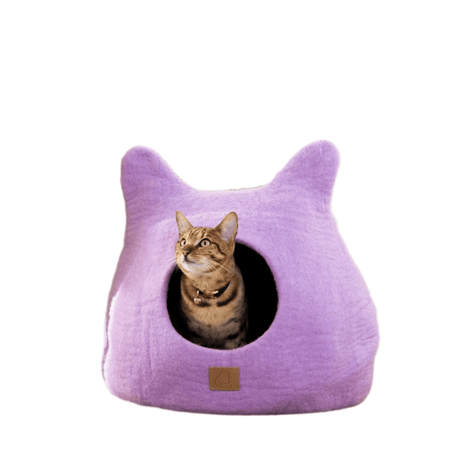 Whimsical Cat Ear Cave Bed - Lilac Purple - Sumiye Co