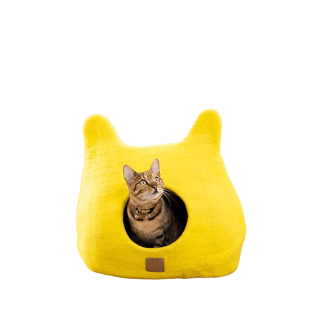 Whimsical Cat Ear Cave Bed - Sunny Yellow - Sumiye Co