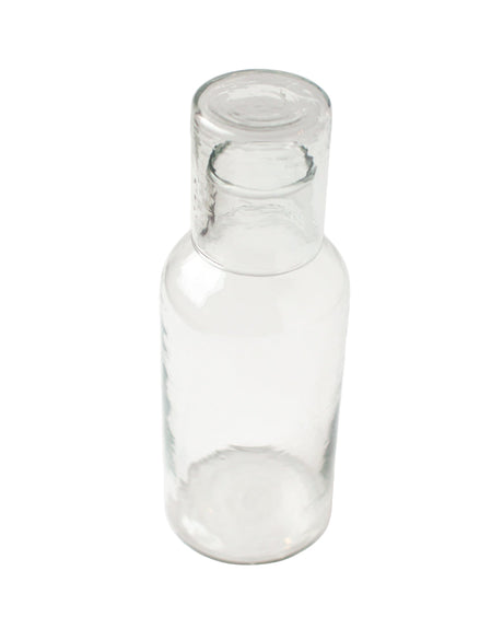 Hammered Handblown Glass - Clear | Carafe & Drinking Glass / Lid - Sumiye Co