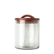 Glass Small Canister + Wooden Lid - Clear - Sumiye Co