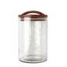 Hammered Glass Canister + Wooden Lid