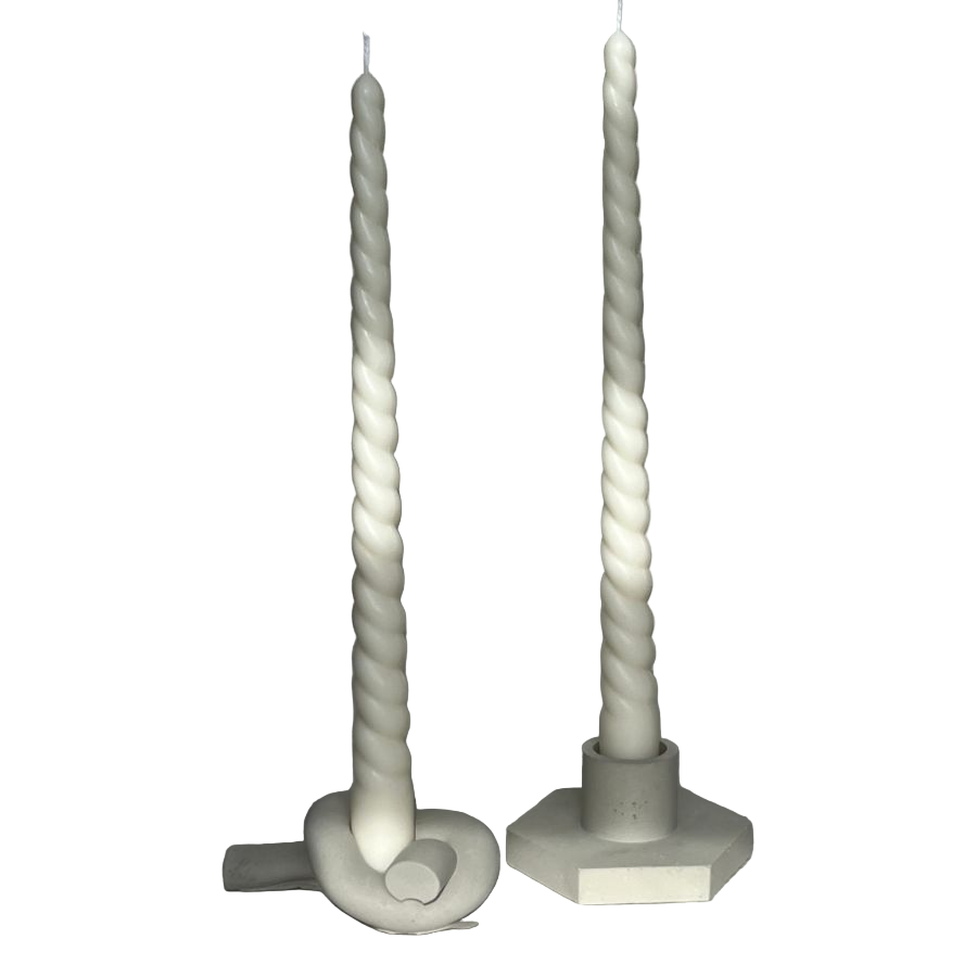 Velas cónicas en espiral - juego de 2