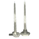 Velas cónicas en espiral - juego de 2