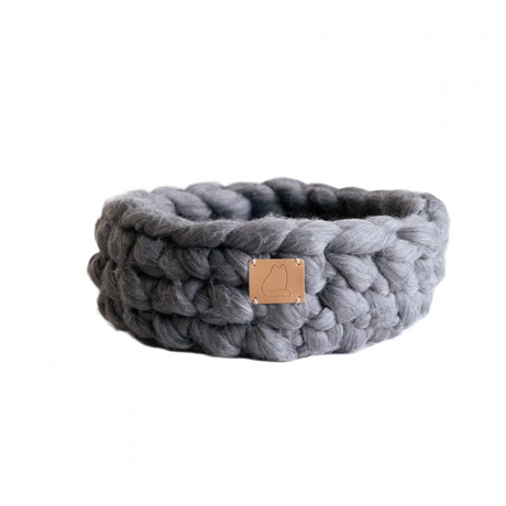 Chunky Knit Wool Cat Bed - Sumiye Co