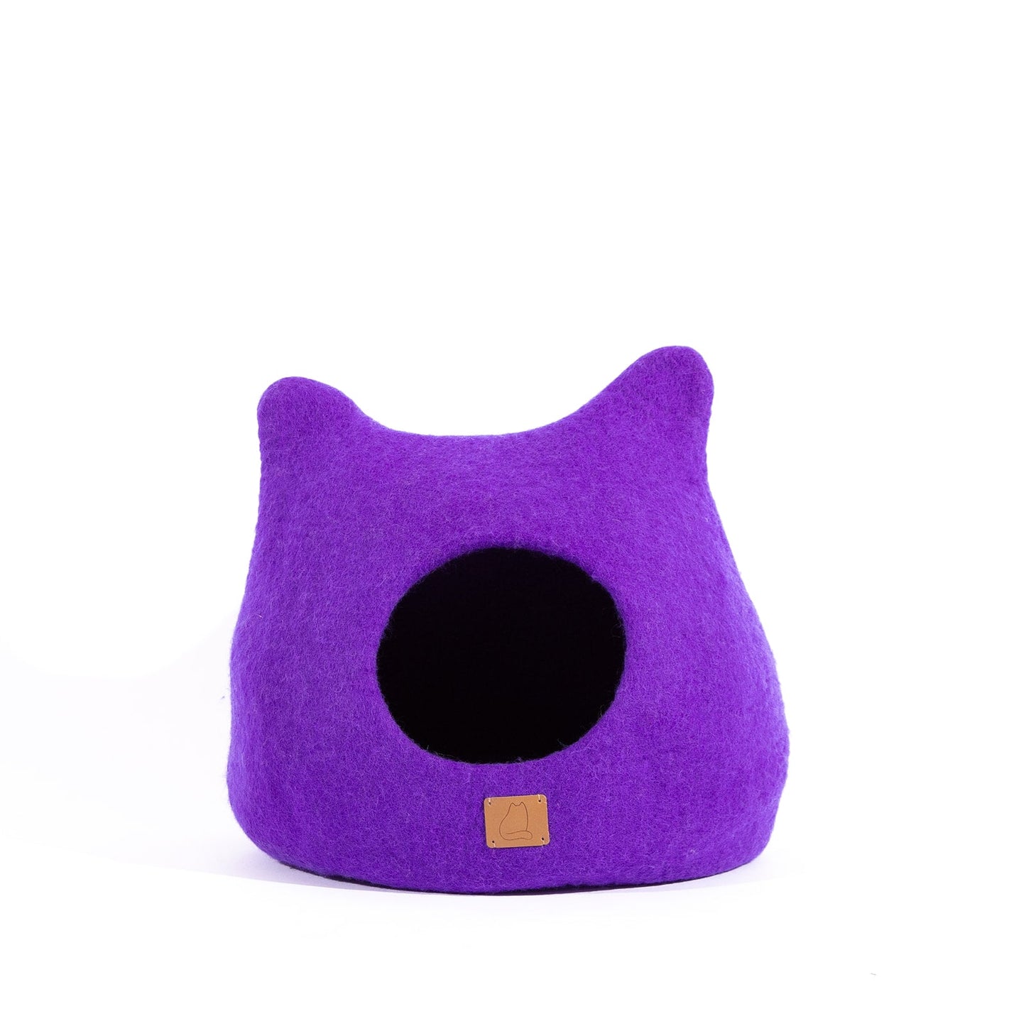 Whimsical Cat Ear Cave Bed - Plum Purple