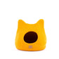 Whimsical Cat Ear Cave Bed- Fire Orange