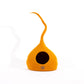 Deluxe Handcrafted Felt Cat Cave With Tail - Fire Orange