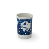 Adorable Cat 4 Tea Cup, Blue & White Mino-Ware, 180ml (6oz.)