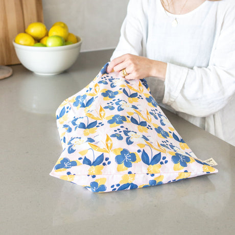 Bread Bag + Beeswax Wrap Set: Amber Blueberry - Sumiye Co