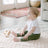 Quilted Round Padded Linen Play Mat 35" D - Blush - Sumiye Co