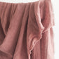 Stone Washed Linen Throw - Ash Rose