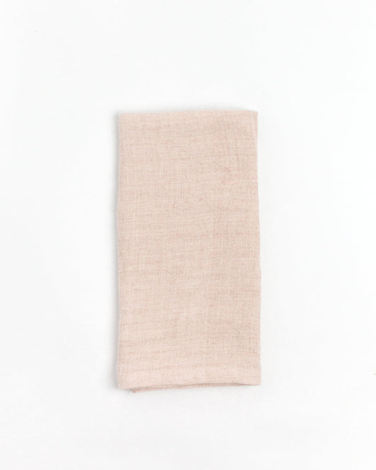 Stone Washed Linen Napkins, Blush - set of 4