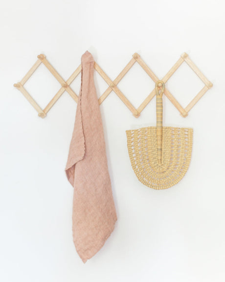 Stone Washed Linen Tea Towel - Blush - Sumiye Co