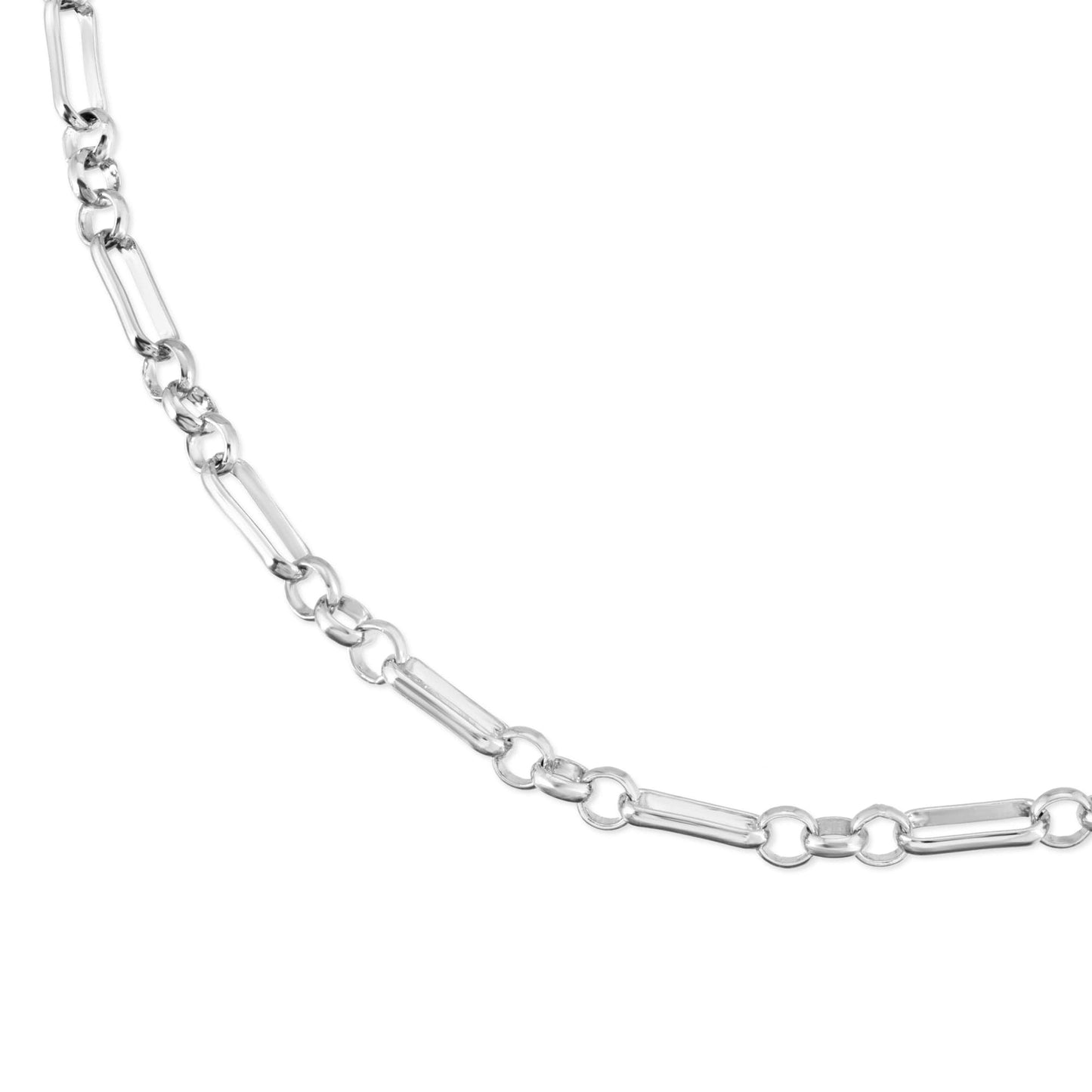 3.4mm Small Multi Link Silver Chain Anklet