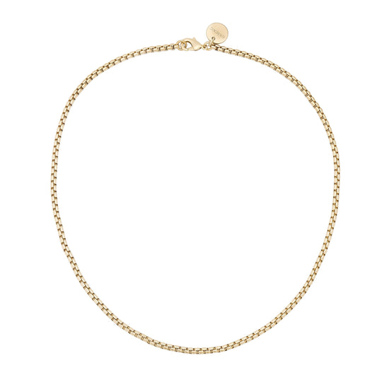 3mm Thin Luciana Box Chain Necklace