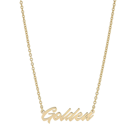 'Golden' Script Necklace