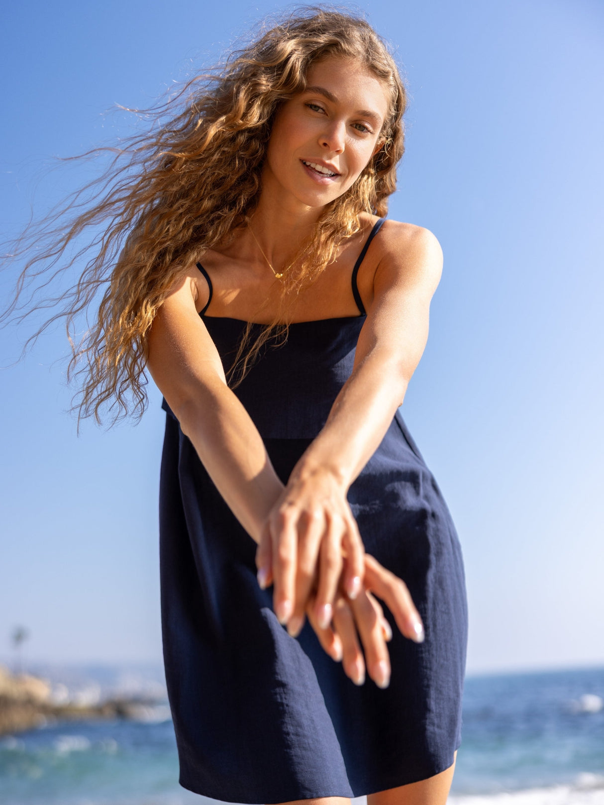 Indy Mini Dress - Navy - Sumiye Co