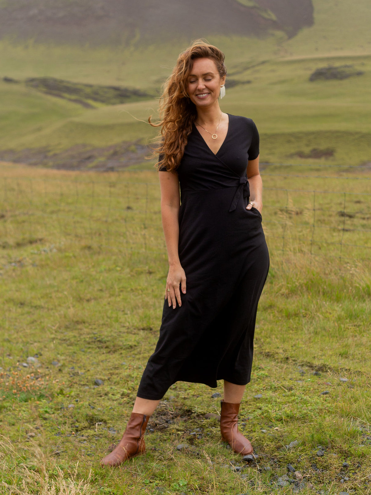 Isla Midi Dress | Eclipse - Sumiye Co