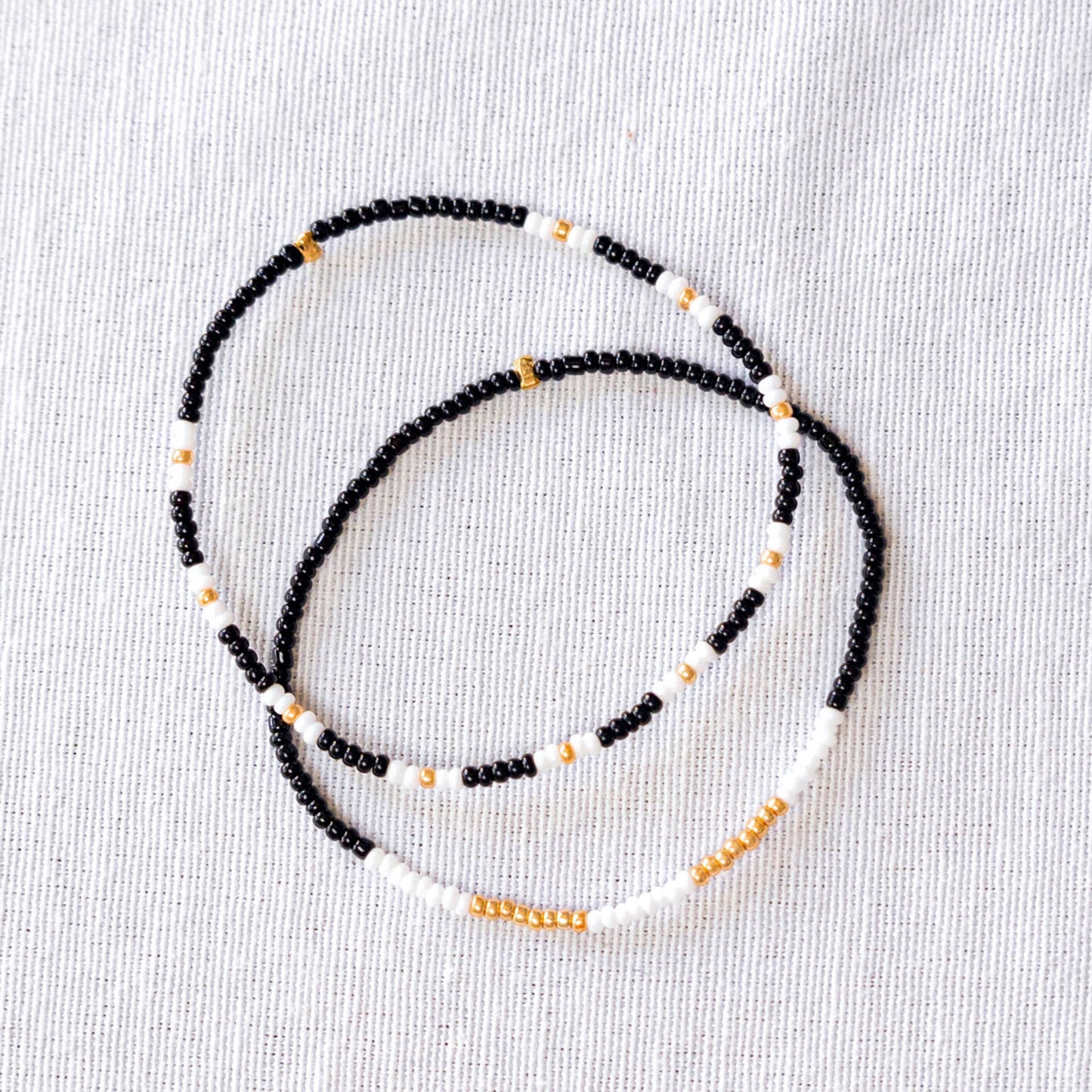 Simple Seed Bead Bracelets - Set of 2 - Sumiye Co