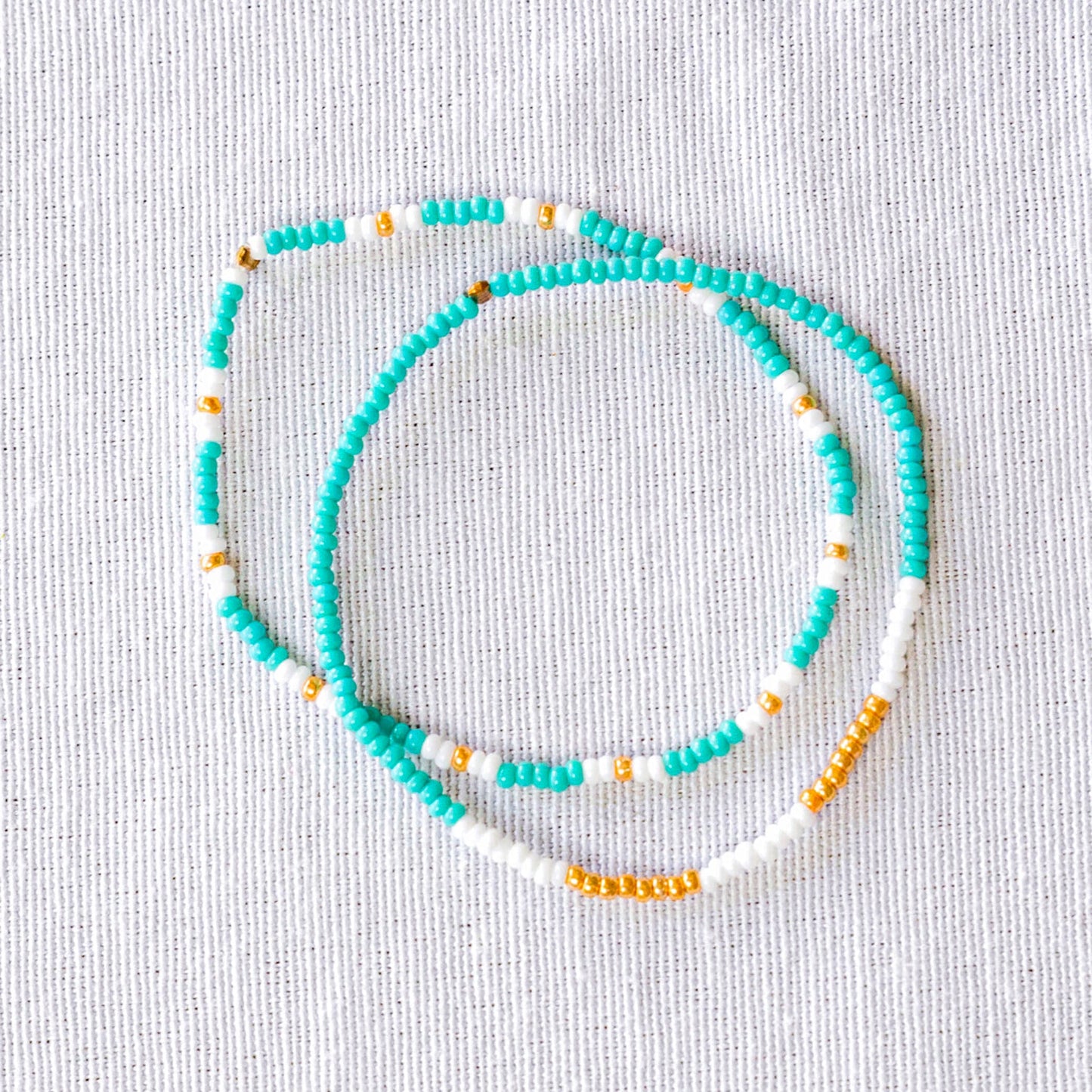 Simple Seed Bead Bracelets - Set of 2 - Sumiye Co