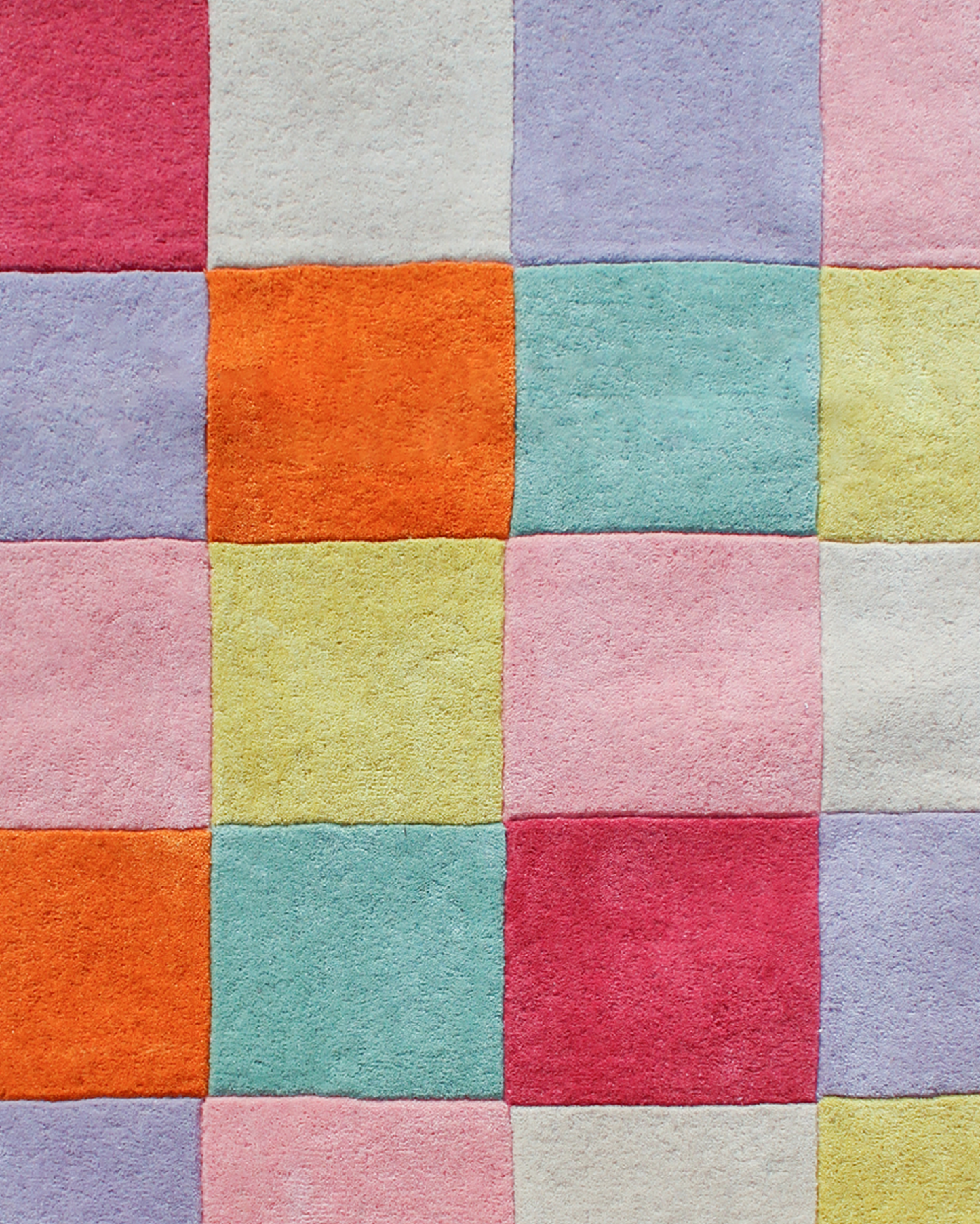 Colorful Checkered Hand Tufted Wool Rug by JUBI