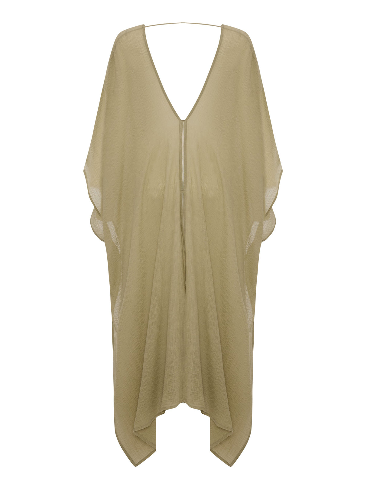 Bodrum Ties Kaftan - Khaki Green