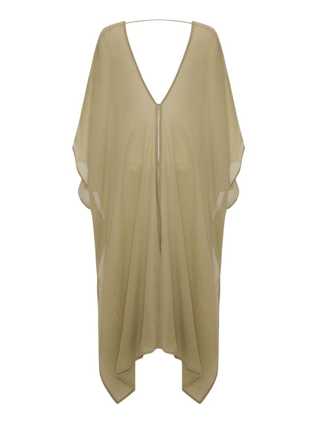 Bodrum Ties Kaftan - Khaki Green - Sumiye Co