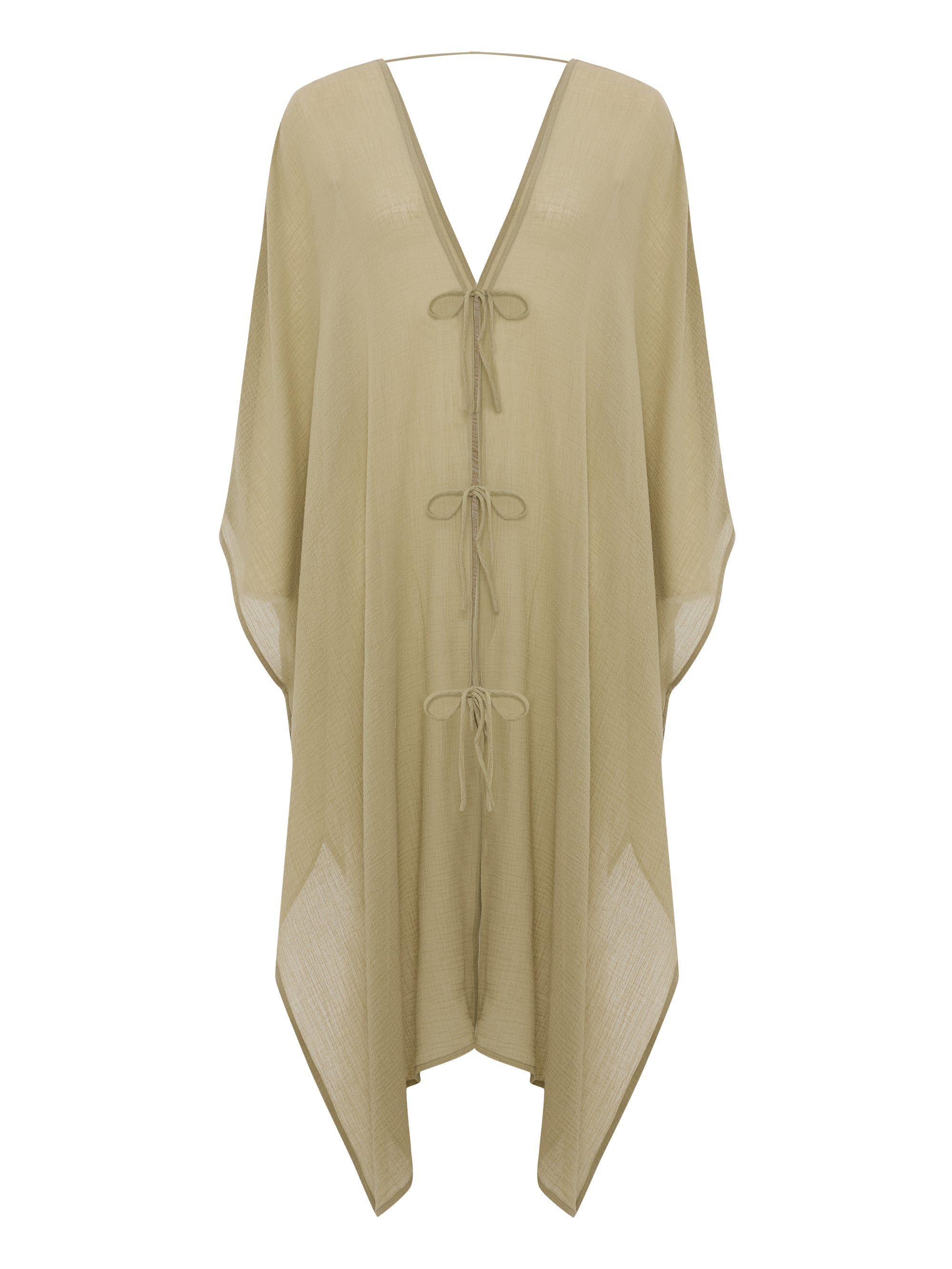 Bodrum Ties Kaftan - Khaki Green - Sumiye Co