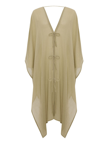 Bodrum Ties Kaftan - Khaki Green - Sumiye Co