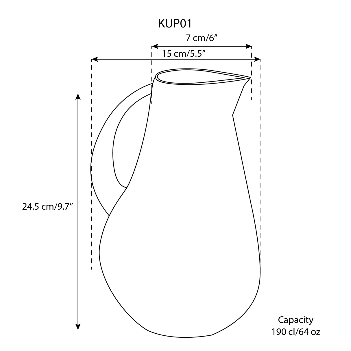 Tunisian Pitcher Kuduo 64oz - Sumiye Co