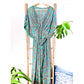 Kaftan Dress | Long Turquoise Coral Paisley Essential Designs