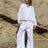 Kaya Drawstring Pants - White - Sumiye Co