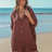 Kaya Oversized Shirt Dress - Terracotta - Sumiye Co