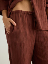 Kaya Drawstring Pants - Terracotta - Sumiye Co