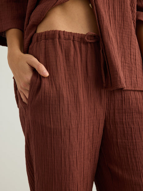 Kaya Drawstring Pants - Terracotta - Sumiye Co
