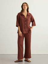 Kaya Drawstring Pants - Terracotta - Sumiye Co