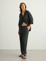 Kaya Drawstring Pants - Charcoal - Sumiye Co